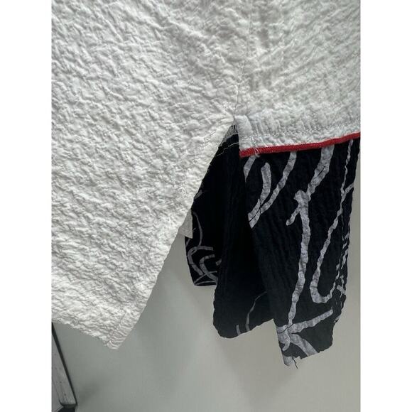 Ali Miles Women’s 3/4 Ruched Sleeve Button Up Puckered Fabric Top Size Large - Picture 9 of 9